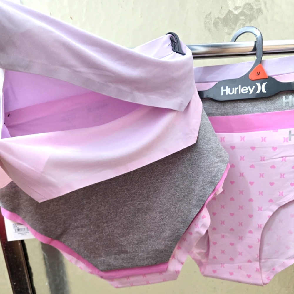 NWT Hurley Beautiful 3PK Multicolor Briefs, SZs L & M. Bonded Finishes. $35 Each - Picture 11 of 12